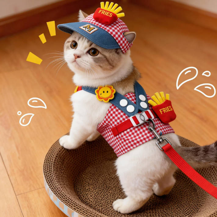 Breathable Escape Proof Cute Pet Leash Suit For Small Puppy Cats