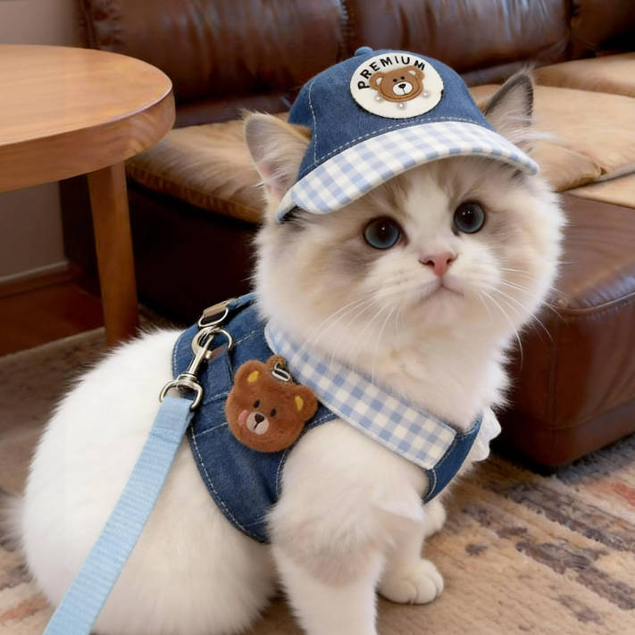 Breathable Escape Proof Cute Pet Leash Suit For Small Puppy Cats