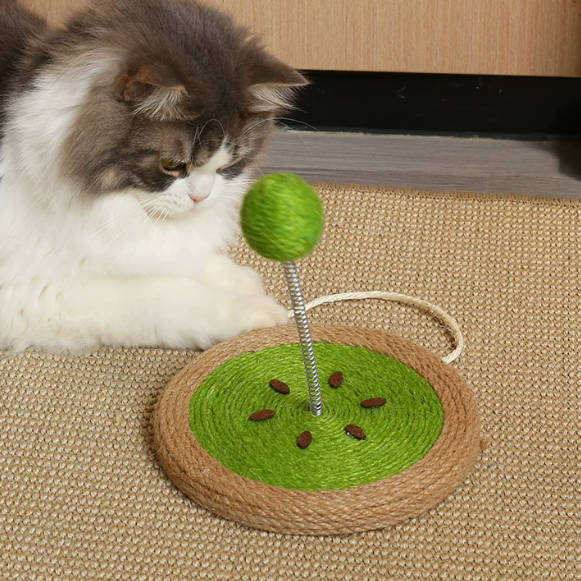 Cat Toys Set Interactive Sisal Scratching Board Hangable Tumbler Pet Toy