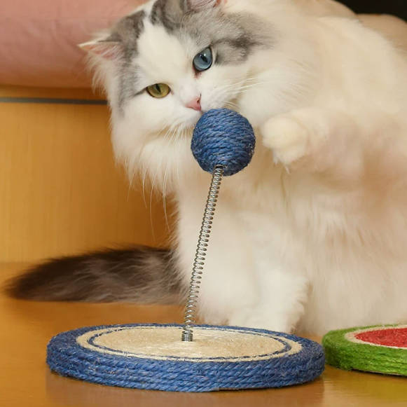 Cat Toys Set Interactive Sisal Scratching Board Hangable Tumbler Pet Toy