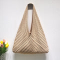 Summer Hollow Triangle Knitted Lightweight Tote Bag