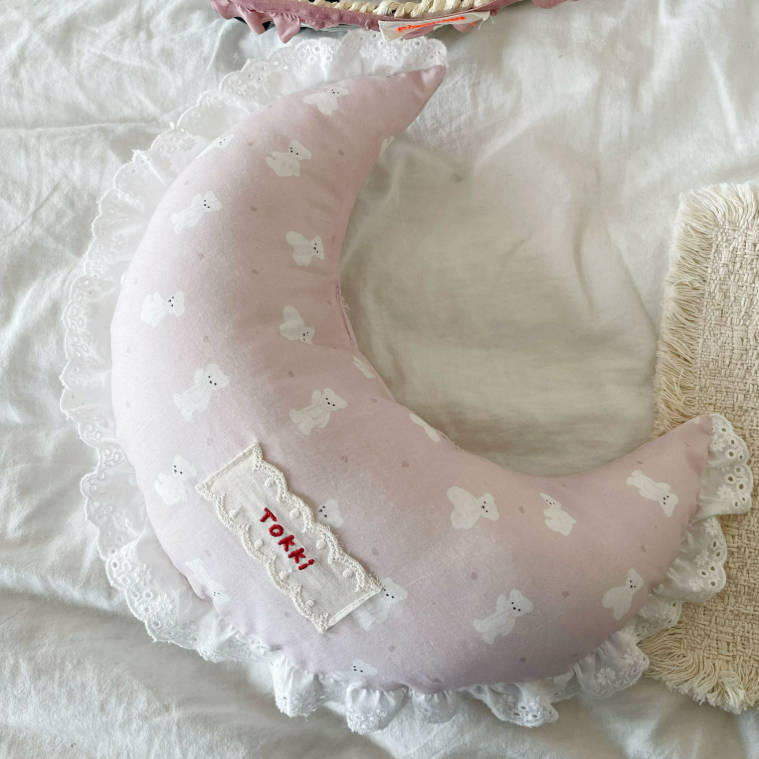 Soft Cotton Lace Moon Pet Pillow For Small Puppy Cats