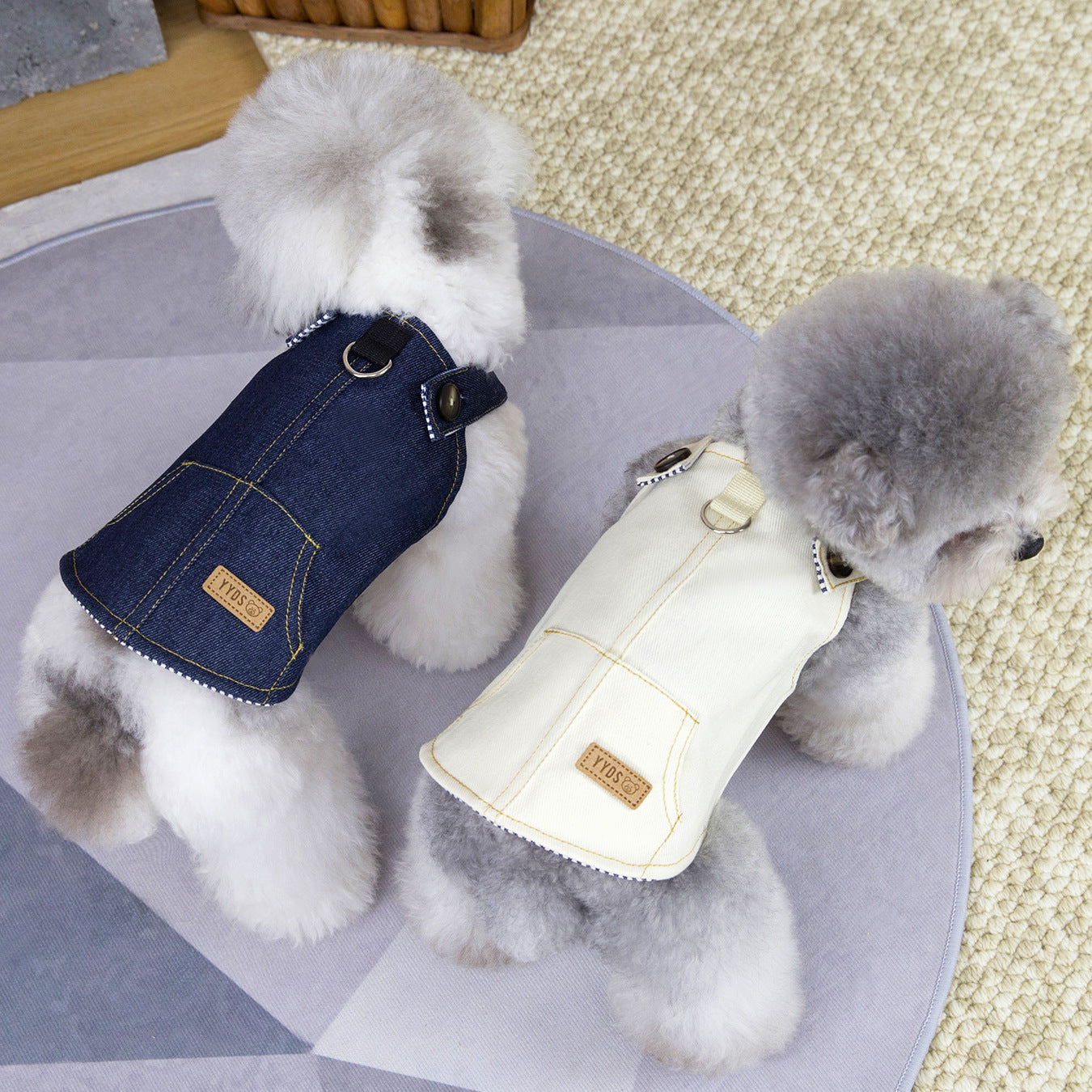 Trendy Denim Harness Overalls For Small Pets | Summer Pet Clothes