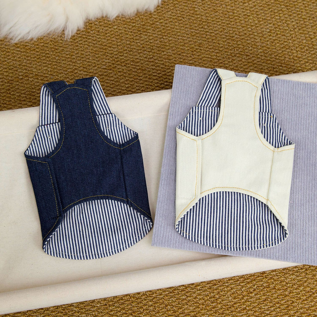 Trendy Denim Harness Overalls For Small Pets | Summer Pet Clothes