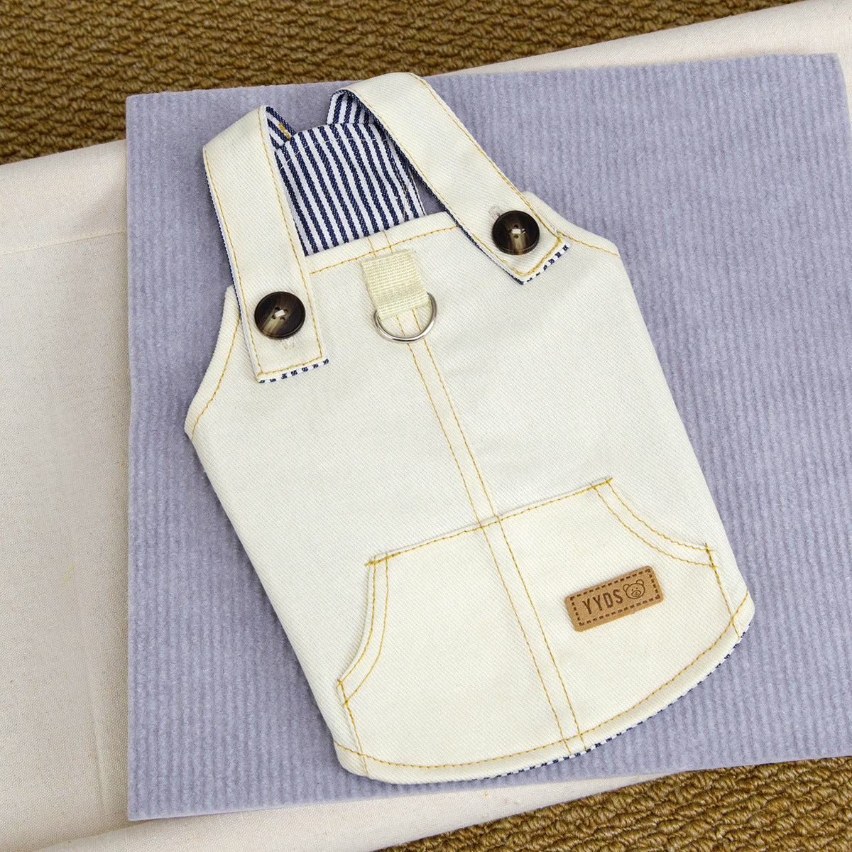 Trendy Denim Harness Overalls For Small Pets | Summer Pet Clothes