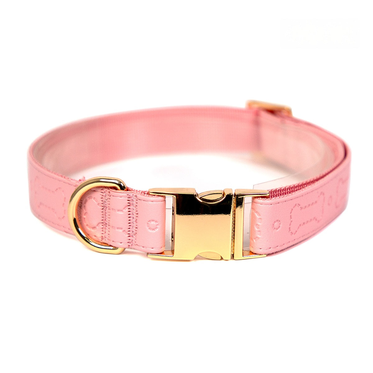 Custom Leather Adjustable Collar With Laser Engravable Pet Tag