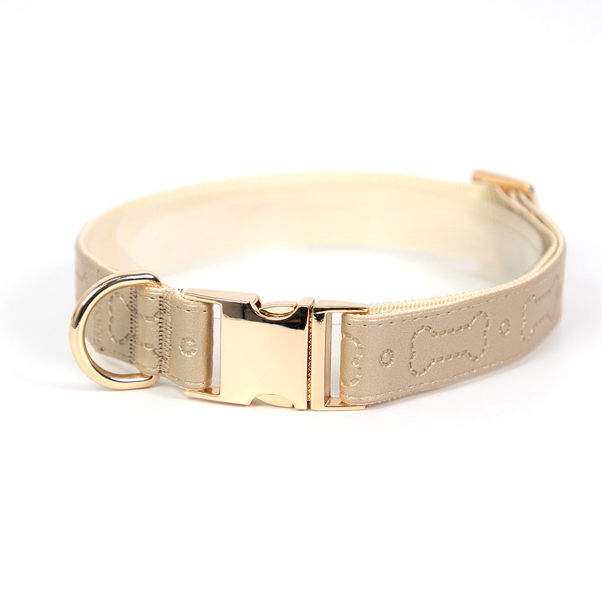 Custom Leather Adjustable Collar With Laser Engravable Pet Tag